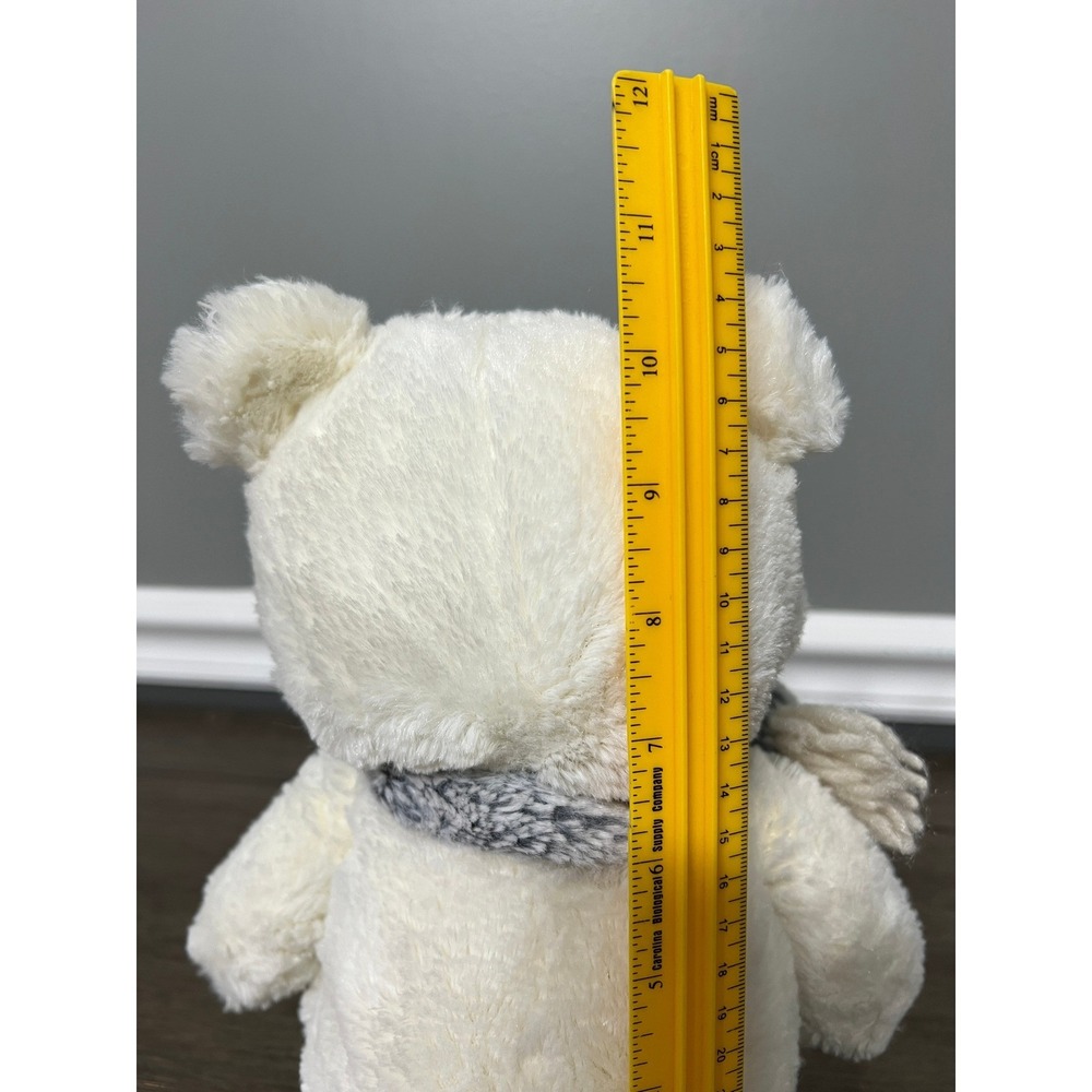 Animal Adventure Cream Teddy Bear Comfort Cuddles Plush Gray Scarf Stuffed Toy - Picture 5 of 5